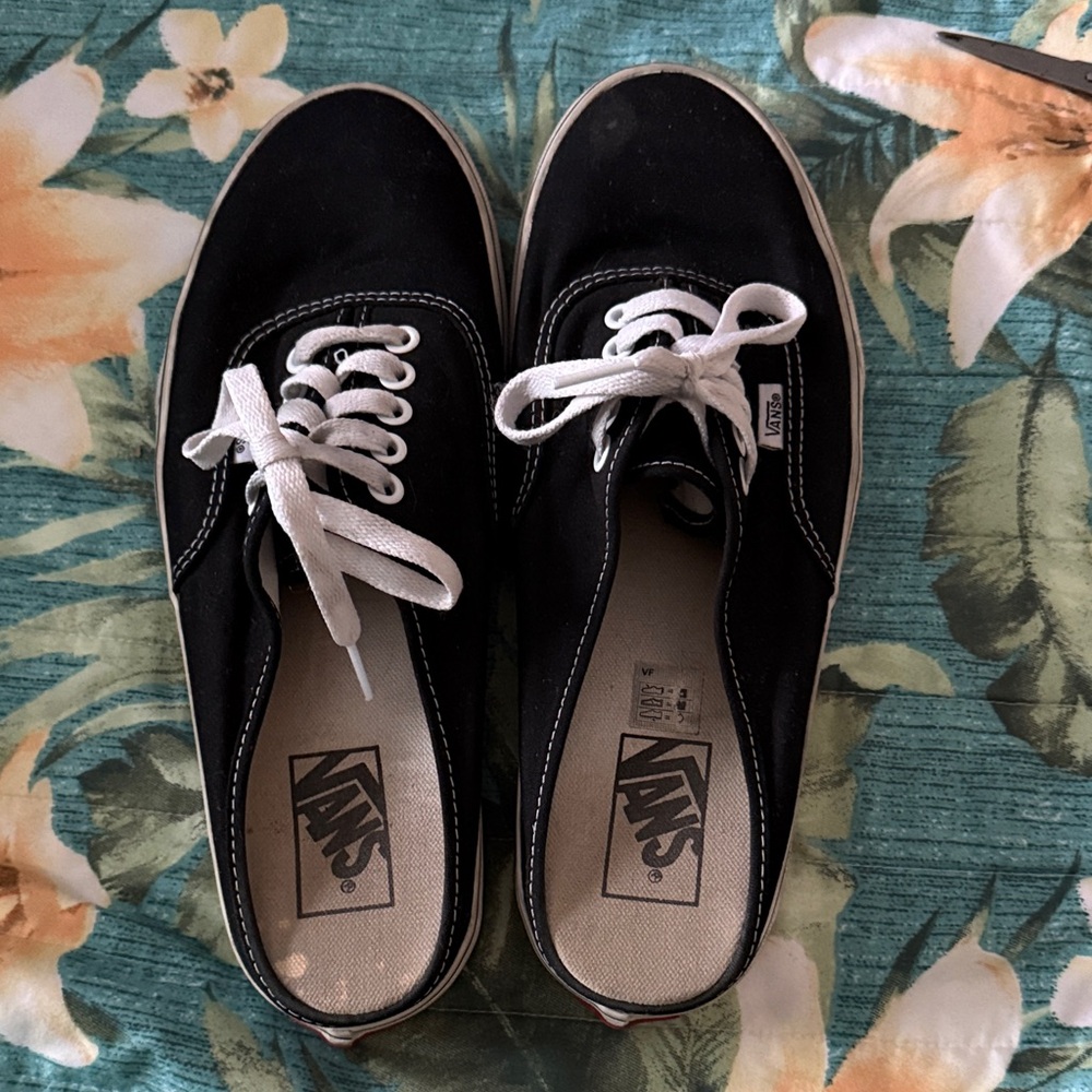 Vans Women's Black and White Sneakers